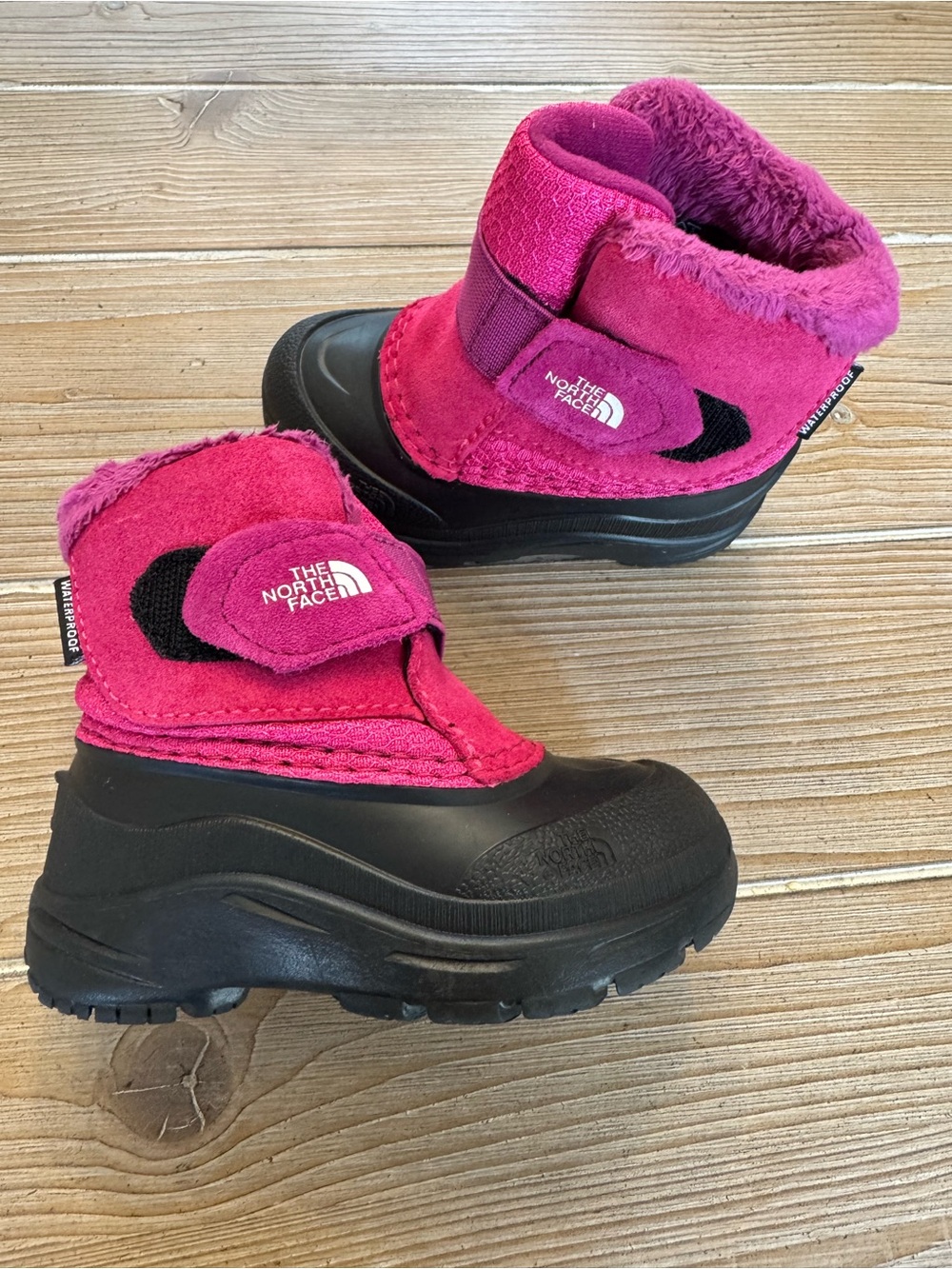 North Face Alpenglow II Boots Toddler 6 Fuchsia Black Waterproof Winter Snow